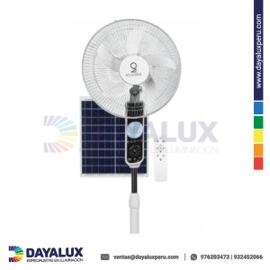 Ventilador Solar Nuvora 15W con Panel y Bluetooth