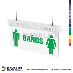 cartel led baños